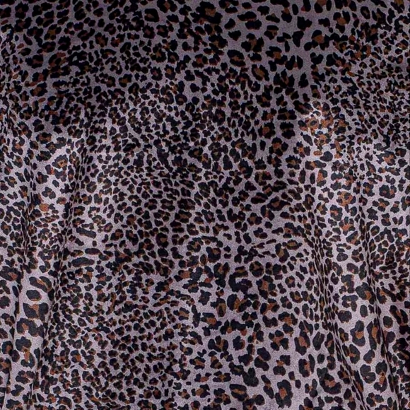 Leopard Print Slim Fit Crew Sweatshirt - Grey 'N' Gold Velvet - Picture 2 of 2